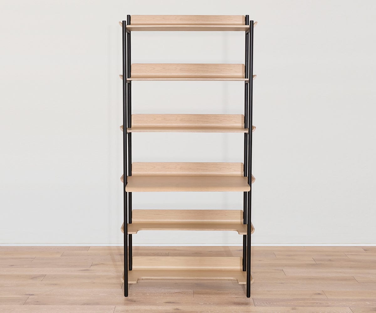Freya 6 Shelves with desk - Oak