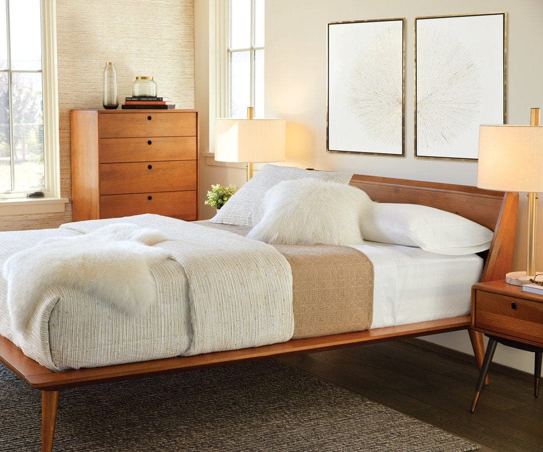 Bolig Bed - Light Walnut Stain