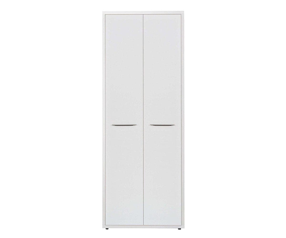 Gammel High Bookcase with Doors - White