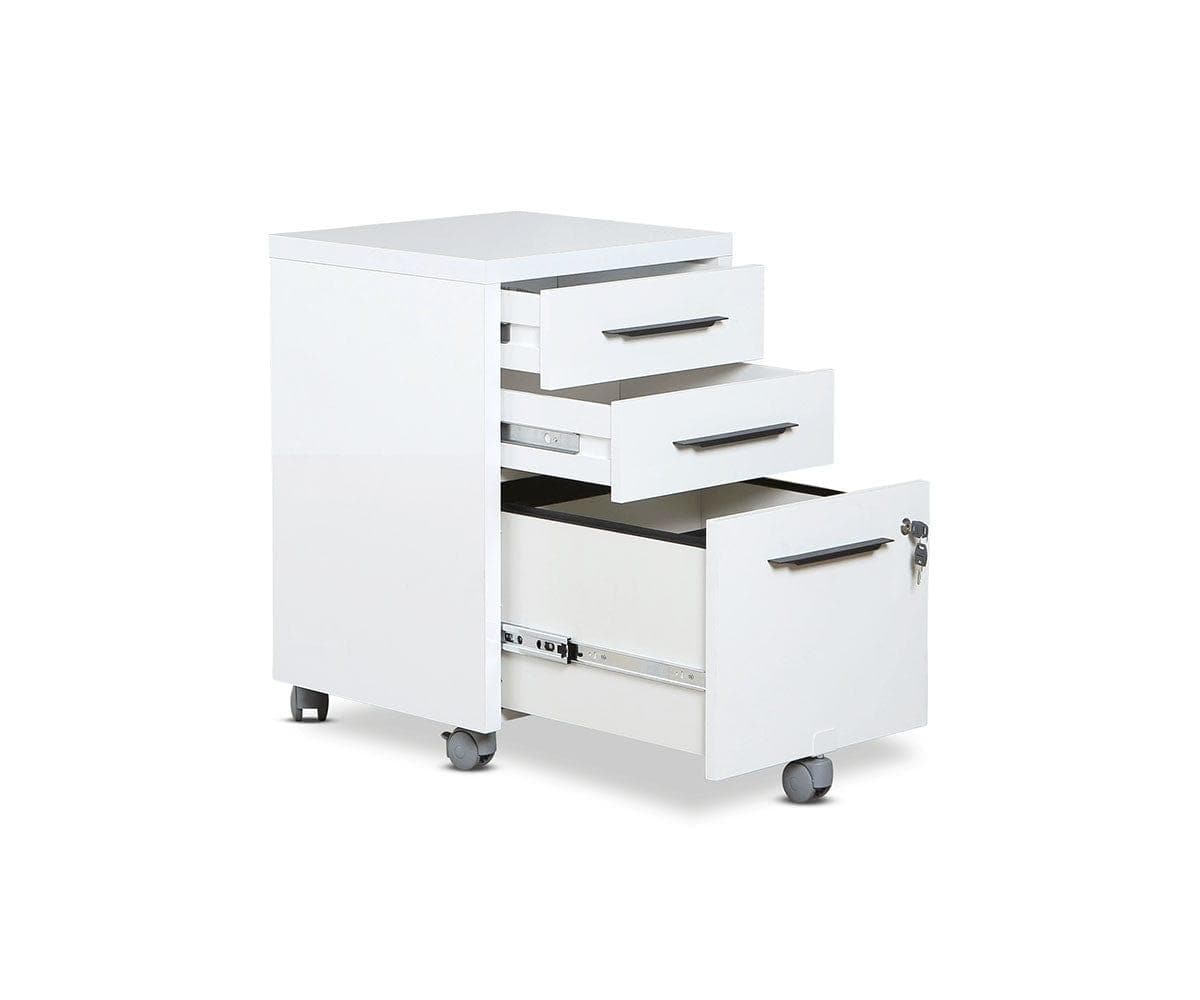 Gammel Mobile File Pedestal - White