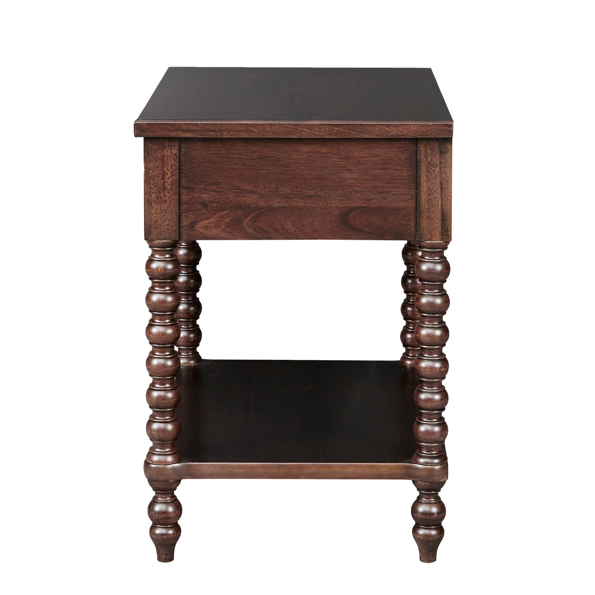 Madison Park Signature Beckett Turned Wood Spindle Nightstand with Drawer & Shelf