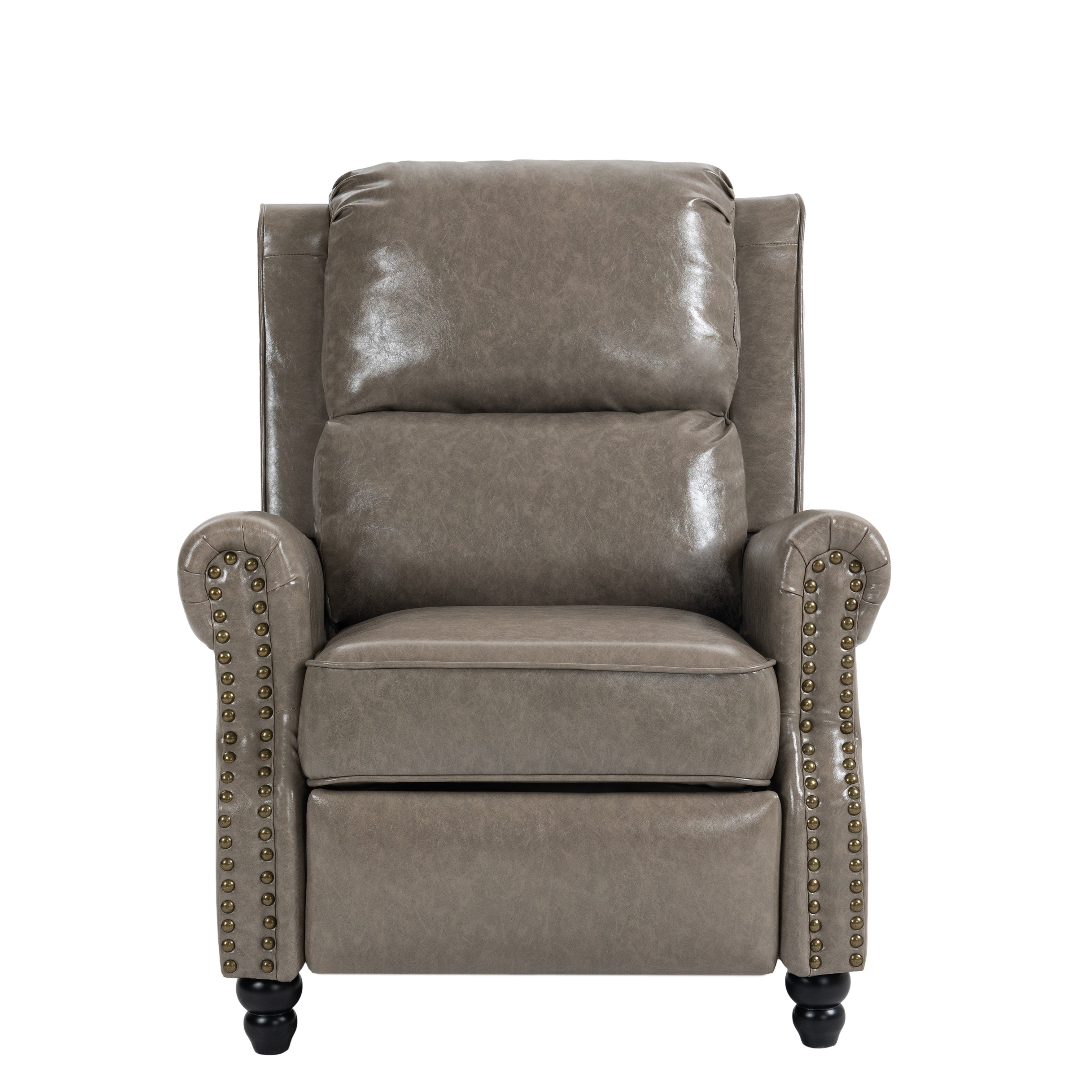 Manual Pushback Recliner Chairs with Nailhead Trim