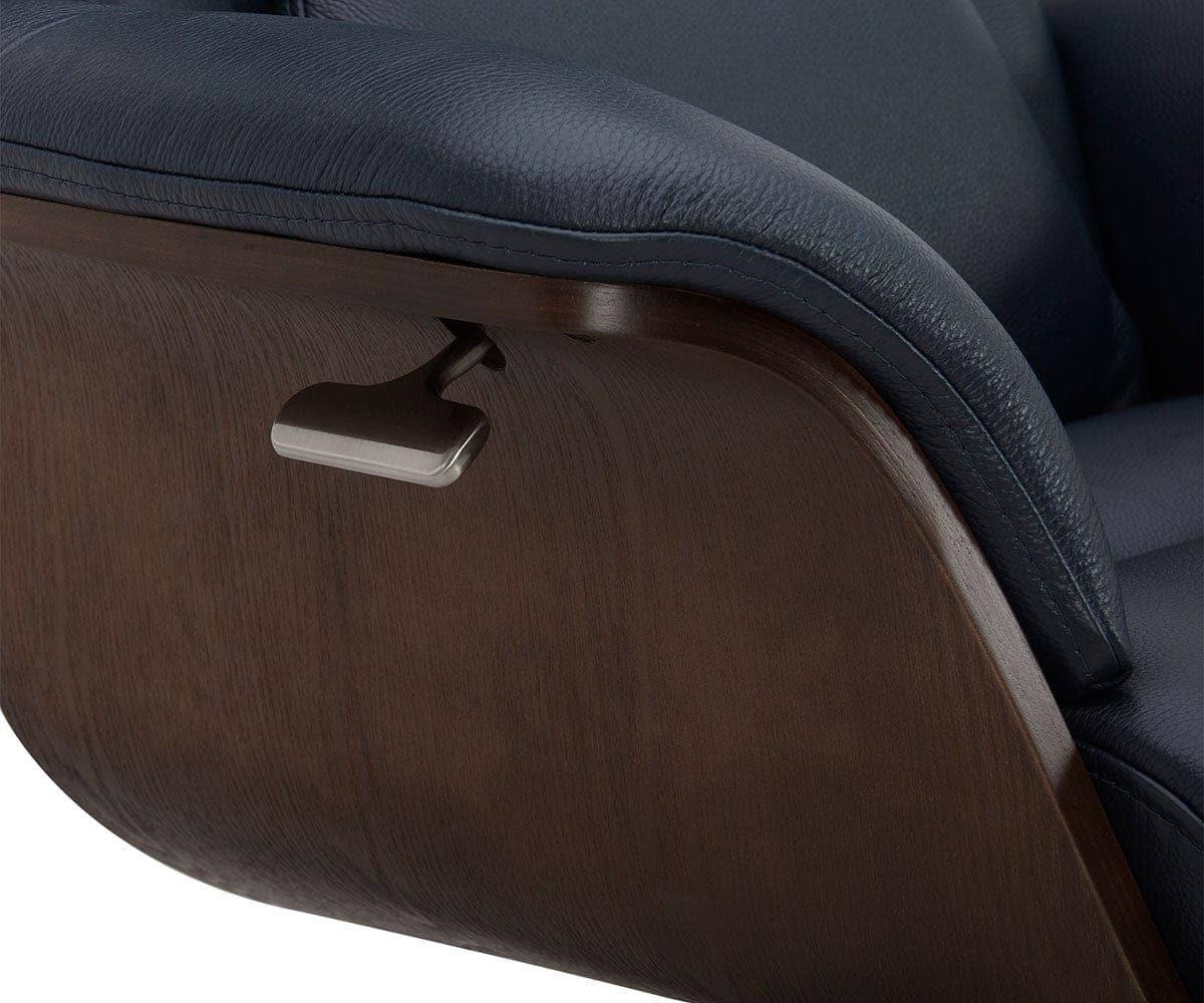 Alvar Leather Recliner And Ottoman