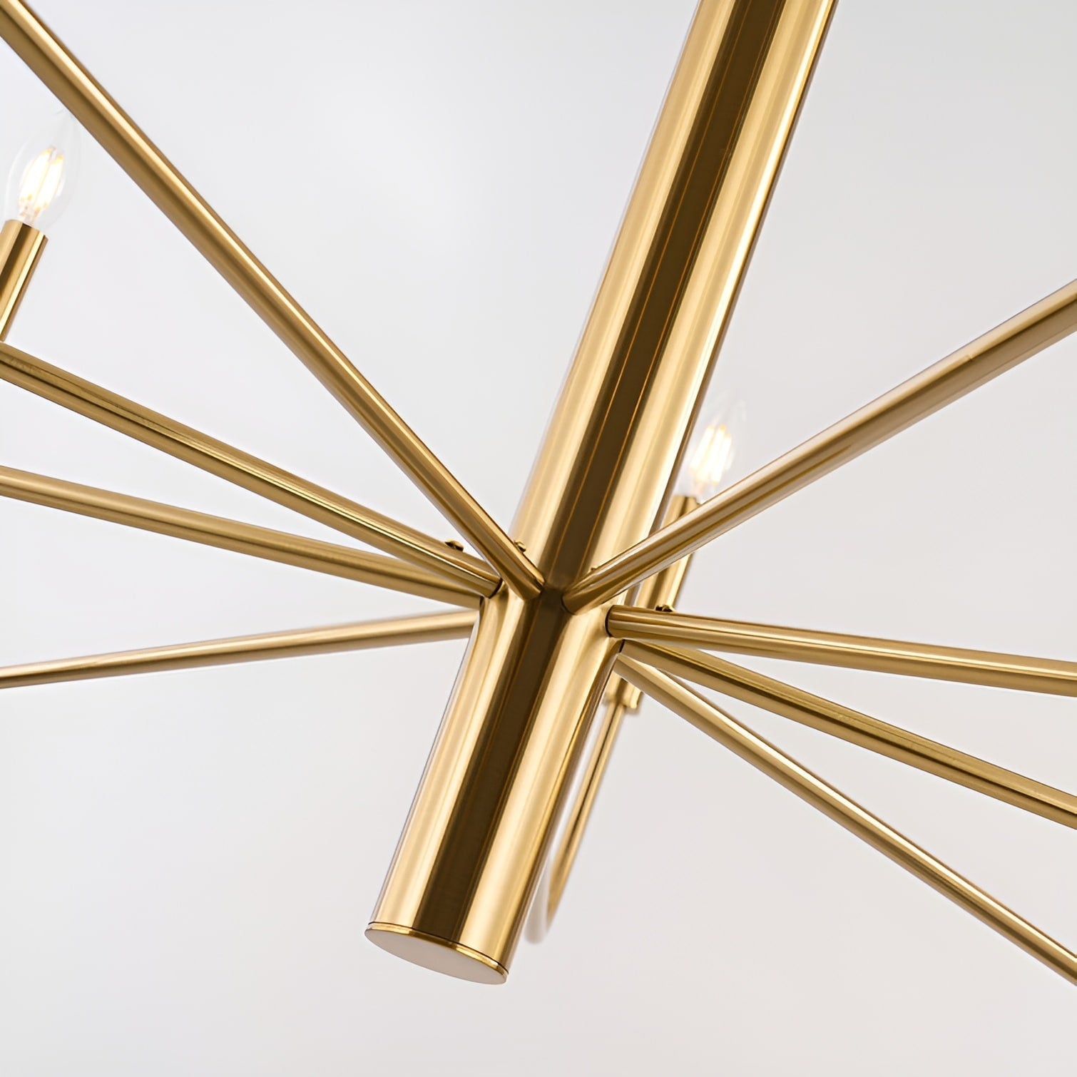 15-Light Minimalist Candlestick Chandelier, 2 Tier Ancient Design - 48