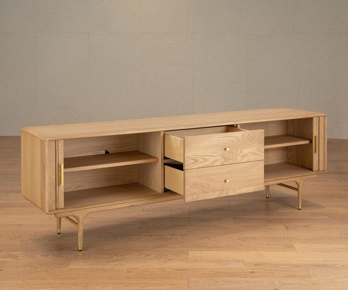 Hendrick 79 Media Stand II  - White Oak