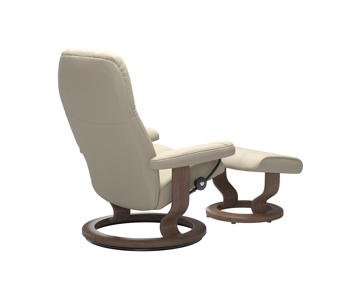 Stressless® Consul Recliner & Ottoman - Cream