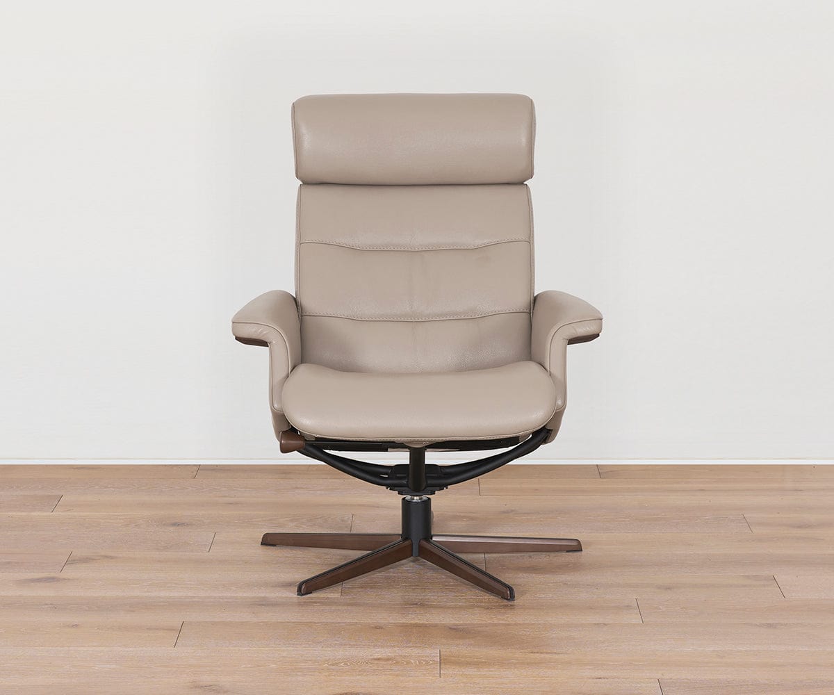 Steffen Leather Recliner & Ottoman