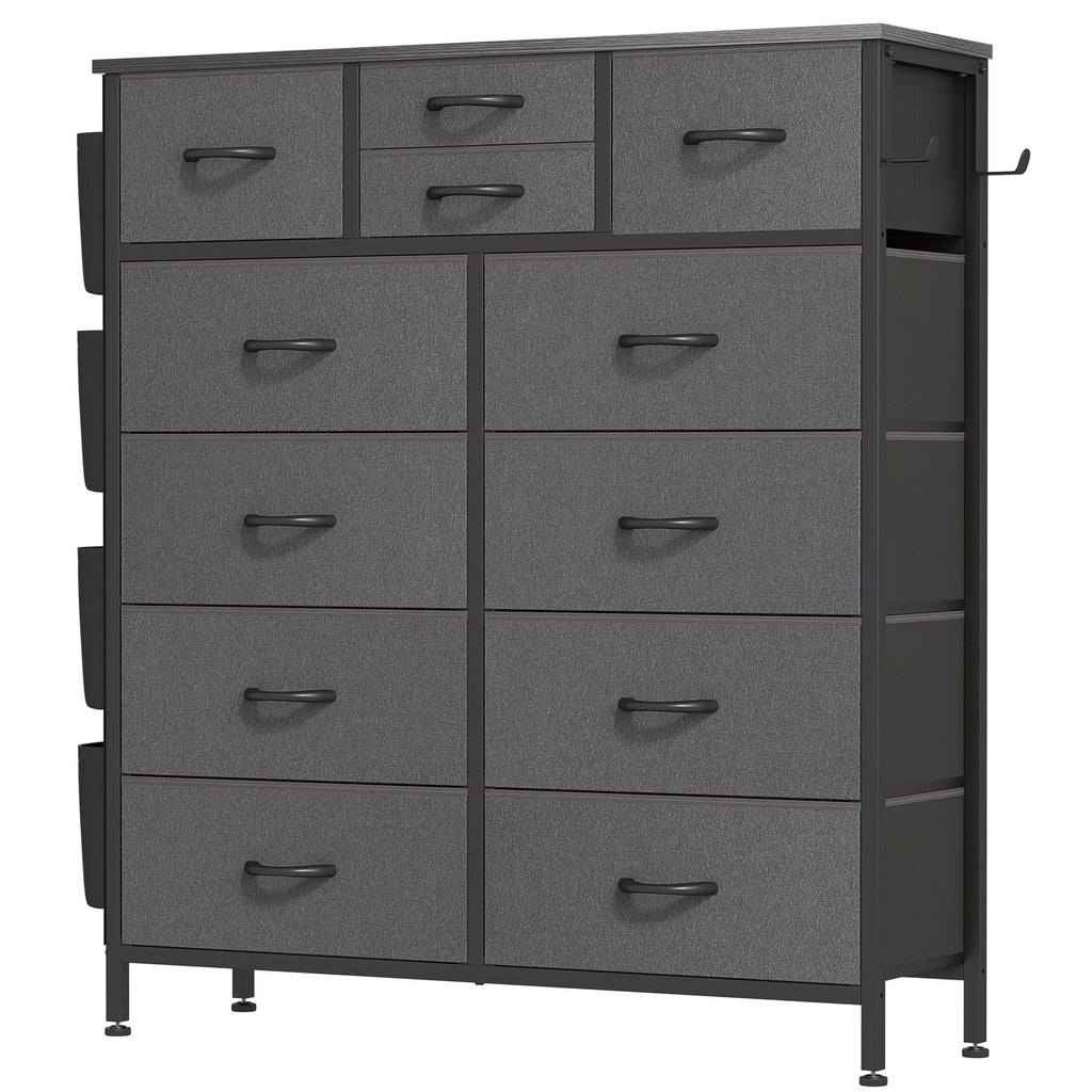 12 Drawer Dresser Fabric Tall Dressers for Bedroom Chest of Drawers