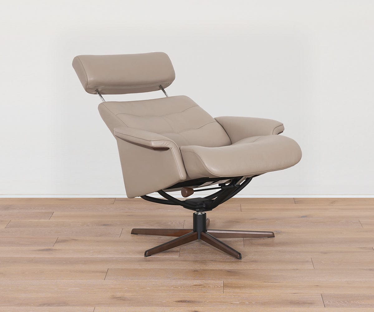 Steffen Leather Recliner & Ottoman