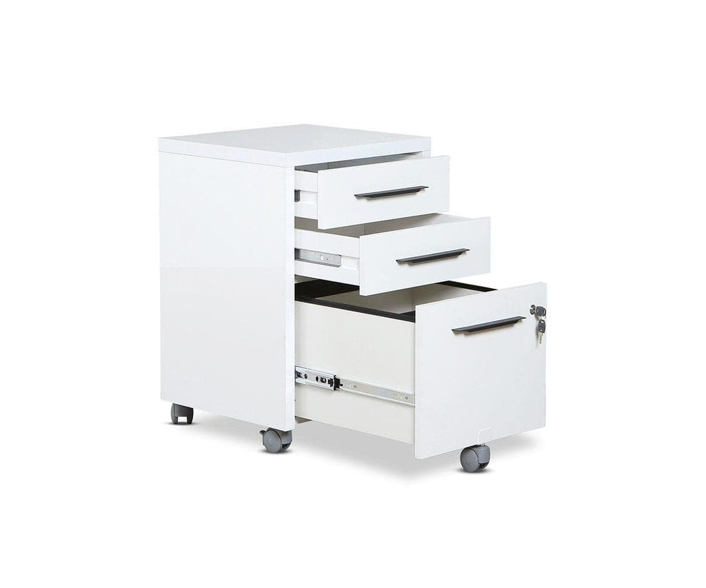 Gammel Mobile File Pedestal - White