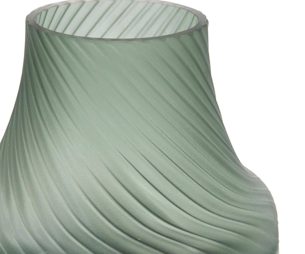Teal Swirl Vase