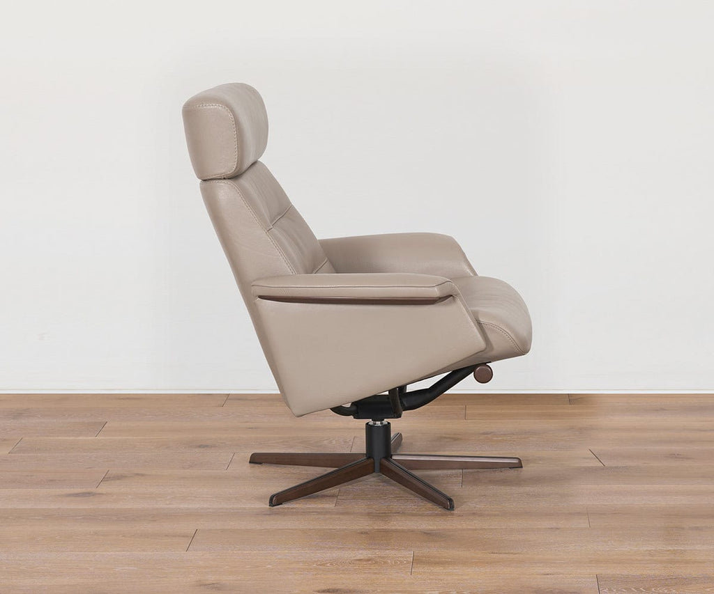 Steffen Leather Recliner & Ottoman