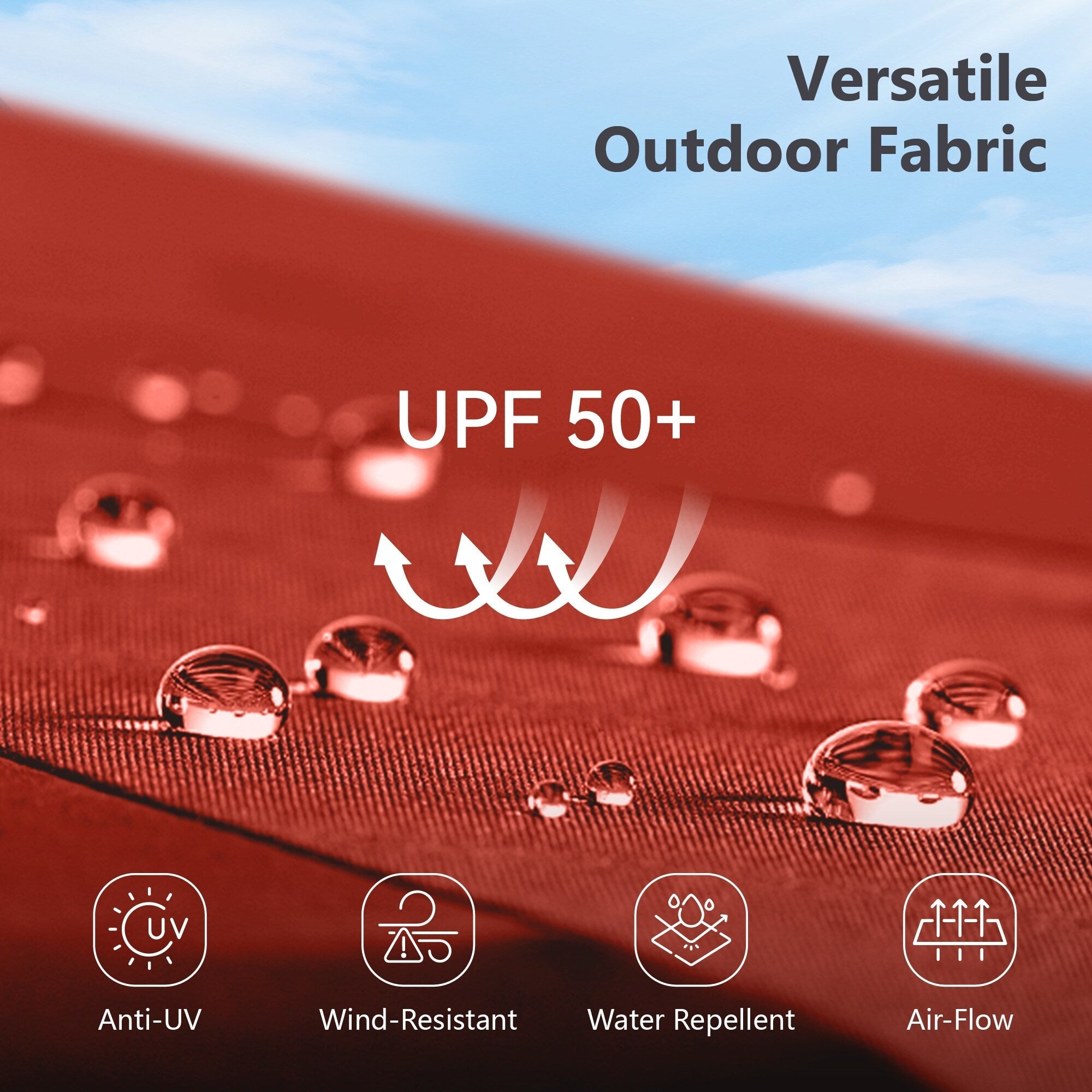 MAISON ARTS 12 FT Automatic Hydraulic Cantilever Umbrella Aluminum Pole 360 Degree Rotation