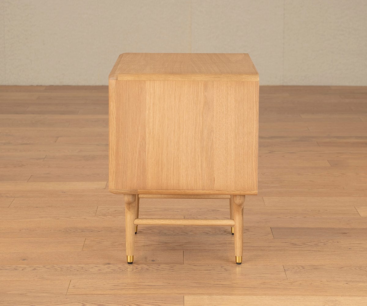 Hendrick Tambour Nightstand II - White Oak
