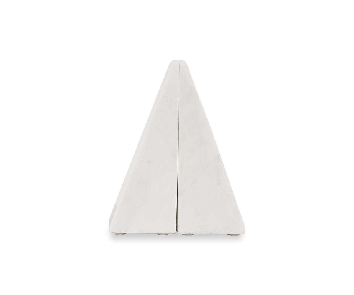 Adia White Marble Bookends