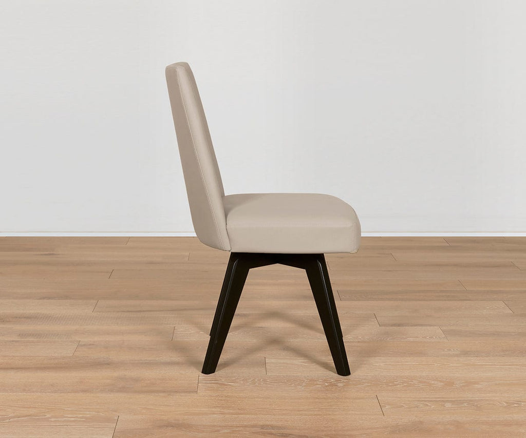 Raynor Leather Swivel Dining Chair