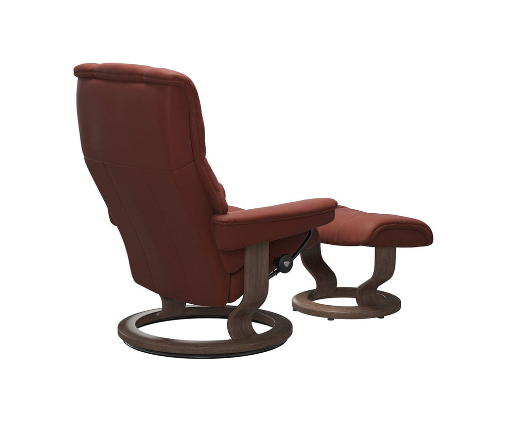 Stressless® Mayfair Recliner & Ottoman - Dark Henna