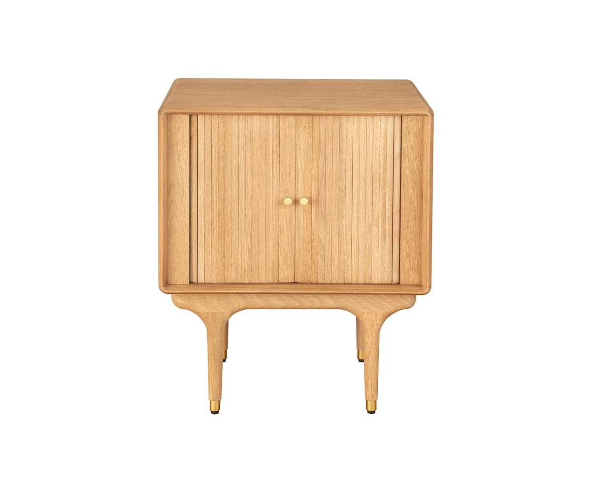 Hendrick Tambour Nightstand II - White Oak