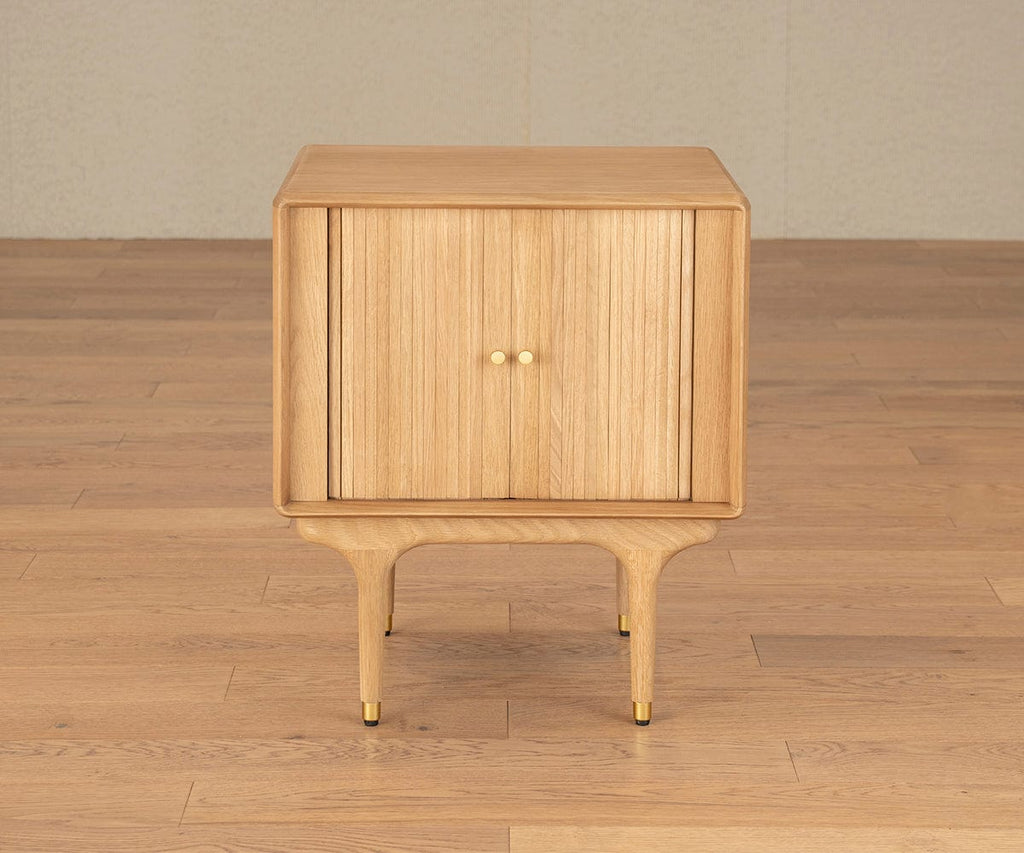 Hendrick Tambour Nightstand II - White Oak