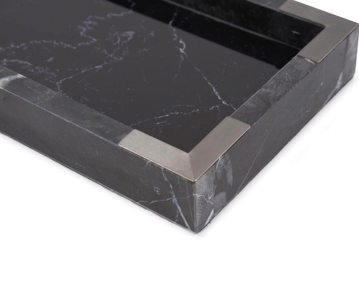Black Mirrored Marble Tray