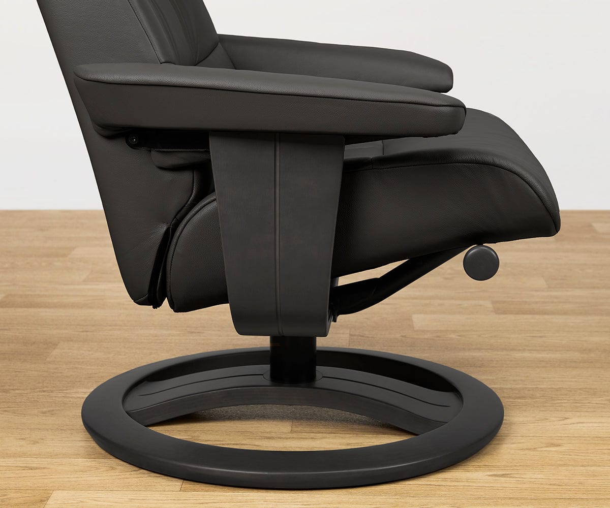 Hans Leather Recliner & Ottoman