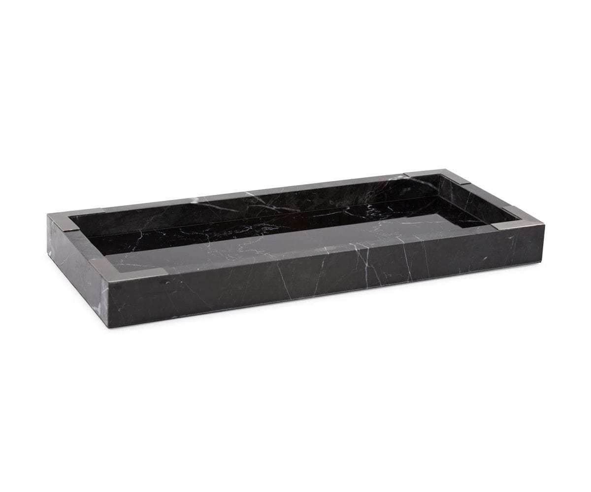 Black Mirrored Marble Tray