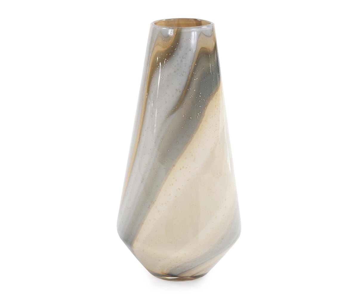 Sand Art Tapered Glass Vase